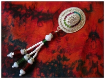 India imported shiny rhinestone pendant exotic brooch belly dance accessories