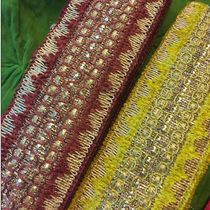 India imported exotic embroidered gold thread velvet gorgeous ultra wide exquisite lace webbing width 6 6CM