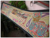 India imported manual heavy industry intensive embroidery nail bead embroidery hanging cloth table flag exotic wind home