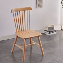 Simple modern all solid wood dining chair home Nordic Windsor chair milk tea shop café hotel restaurant solid wood chair