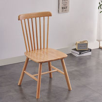 Simple modern all solid wood dining chair home Nordic Windsor chair milk tea shop café hotel restaurant solid wood chair