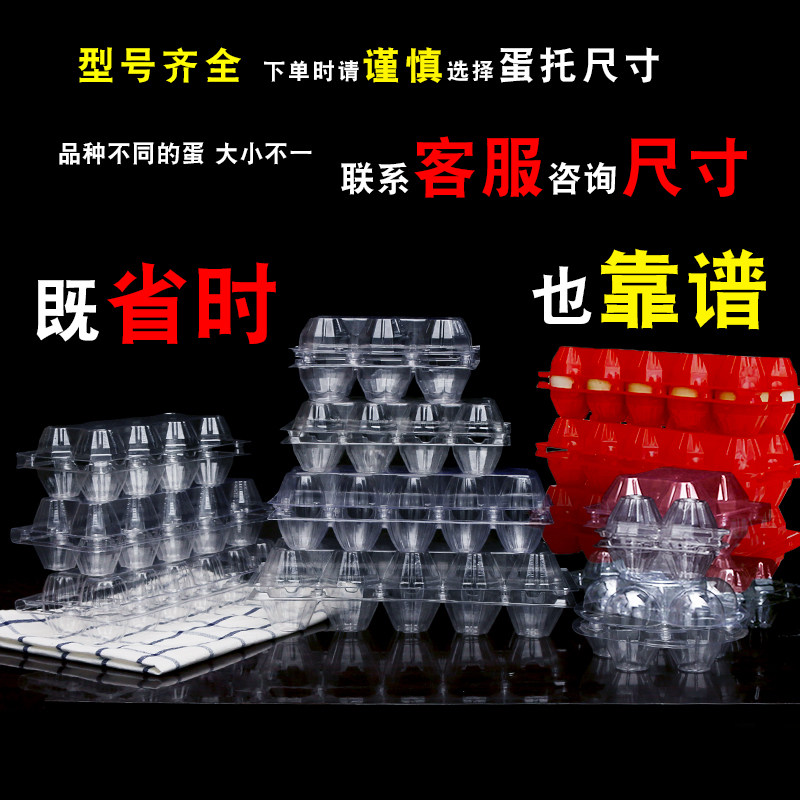 Earth egg box Plastic egg holder Pigeon duck egg Quail egg packing box Transparent disposable 10 goose eggs