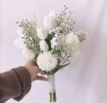 New Korean-style simulated engagement certificate brides bouquet wedding photo props handmade mixed bouquet