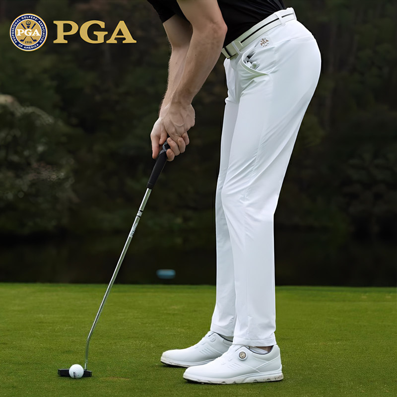 American Pga Elastic Waistband Golf Pants Men's Summer Sports Pants High Elasticity Quick-Drying Fabric Breathable Men's Pants