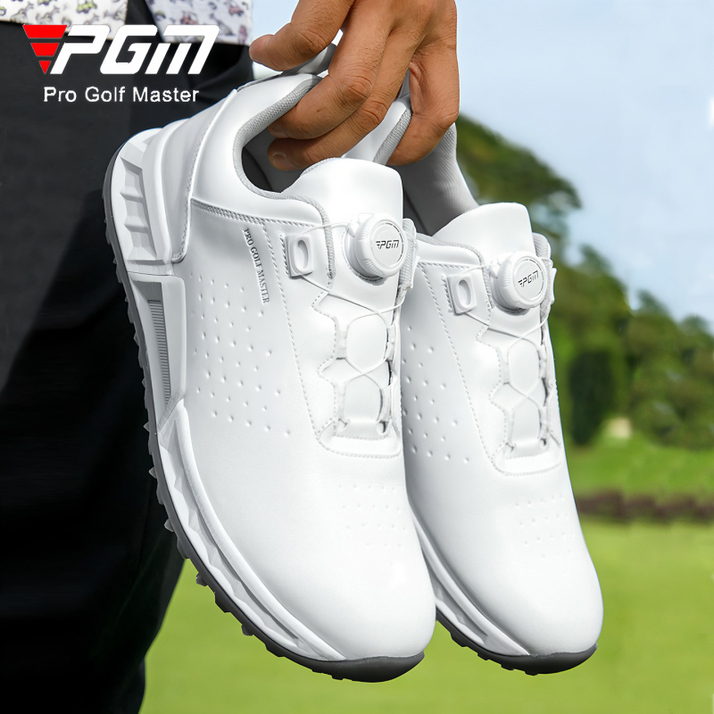 Pgm Golf Shoes Men's Waterproof Shoes Knob Laces Anti-Slip Spikes Cushioning Rebound Midsole Men's Shoes Pgm Golf Shoes Men's Waterproof Shoes Knob Laces Anti-Slip Spikes Cushioning Rebound Midsole Men's Shoes
