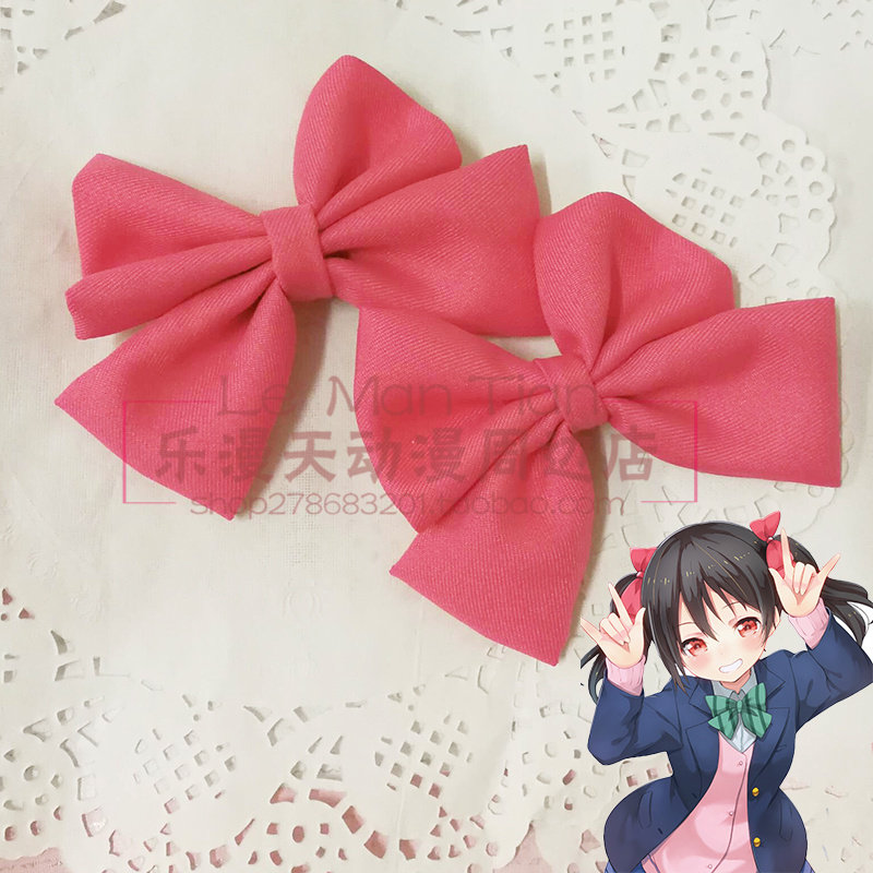 Love Live Ядзава Николь Аксессуары для волос Бант Головной убор заколка для волос cos Реквизит Цена пары Изображение 1