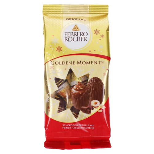 Ferrero jazelnut Ball Ball Chocolate Маленькое золотое яйцо 90 г импортированные немецкие интернет -закуски знаменитостей Дети мальчики подарки девочки