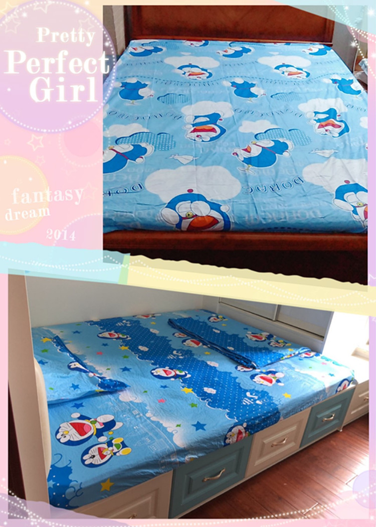 Giường ngủ ký túc xá cho sinh viên cartoon Bộ phim hoạt hình bông đơn trải giường cho trẻ em giường tầng 0,9 m 1,2m1 Ga chun và ga phủ