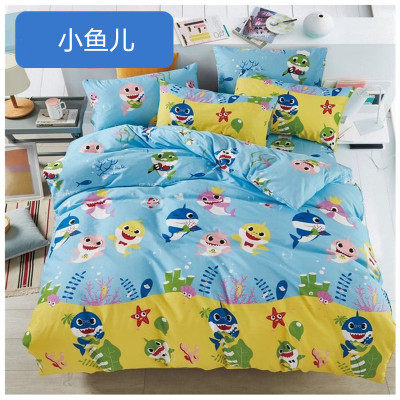 Small animal bed cover cotton cartoon dinosaur mattress cover shark dolphin bed bag 0 9m up and down high and low bunk 1 35m