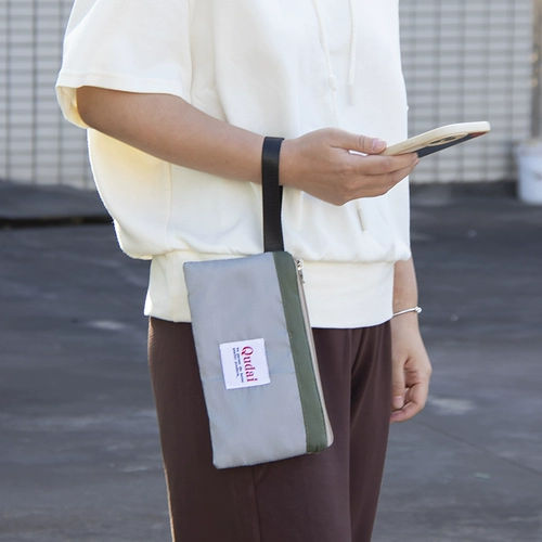 Длинный бумажник, универсальная ткань, вместительные и большые водонепроницаемые монеты для ключей, сумка, простой и элегантный дизайн, японские и корейские