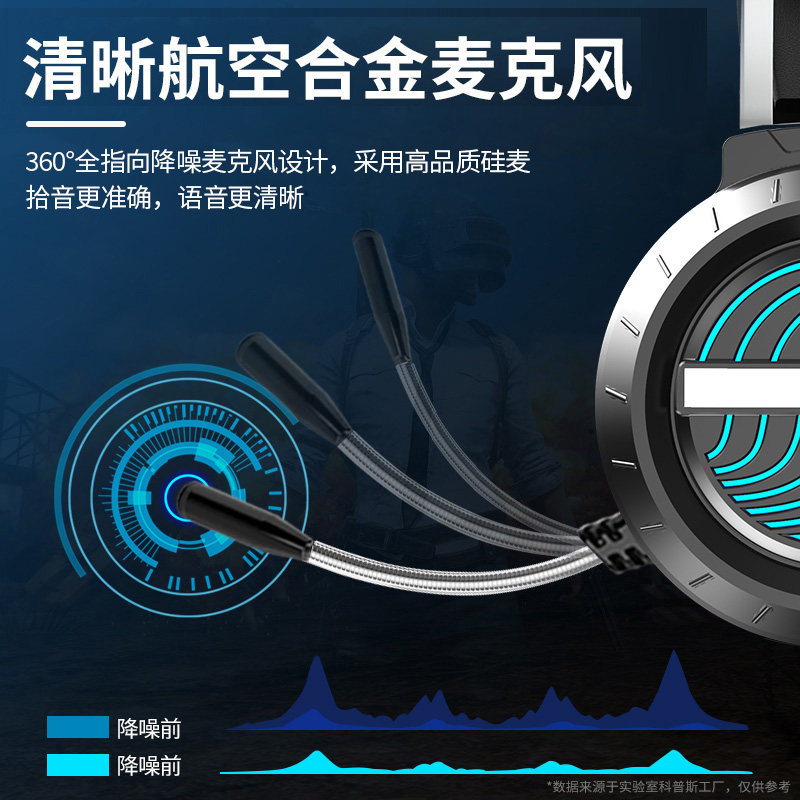 电脑耳机头戴式耳麦有线电竞游戏带麦克风话筒手机台式笔记本专用 4