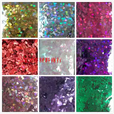 DIY mobile phone Protective case flash powder laser powder manicure sequins flash powder 3mm colorful laser powder laser peach colorful film