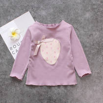 6 months baby beating undershirt 1-2-3-year-old female baby plus suede long-sleeved pure cotton girl with autumn coat foreign air