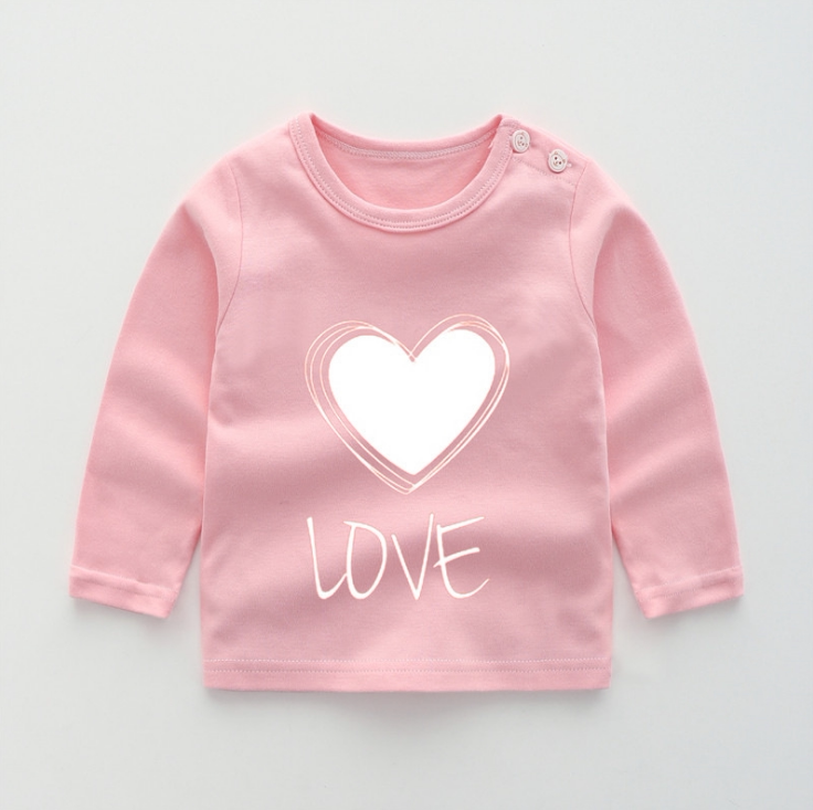 1-3 years old baby long-sleeved cotton T-shirt girls foreign style autumn clothes 6 months infants and toddlers tops bottoming outer wear spring and autumn 4
