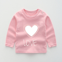 1-3-year-old baby long sleeve pure cotton t-shirt girl foreign air autumn clothes 6 months baby jacket bottom outside wearing spring autumn 4