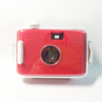 Red and white retro point-and-shoot camera Entry-level film machine Student creative gift Waterproof non-disposable film camera