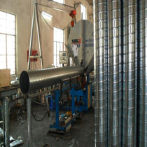 Galvanized white iron spiral duct round hood dust removal through environmental protection wind pipe chimney exhaust pipe manufacturers pin