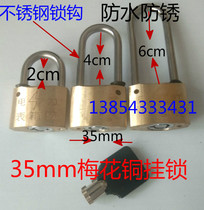 30mm 35mm plum copper padlock waterproof anti-rust padlock Unified opening power meter box lock Stainless steel padlock
