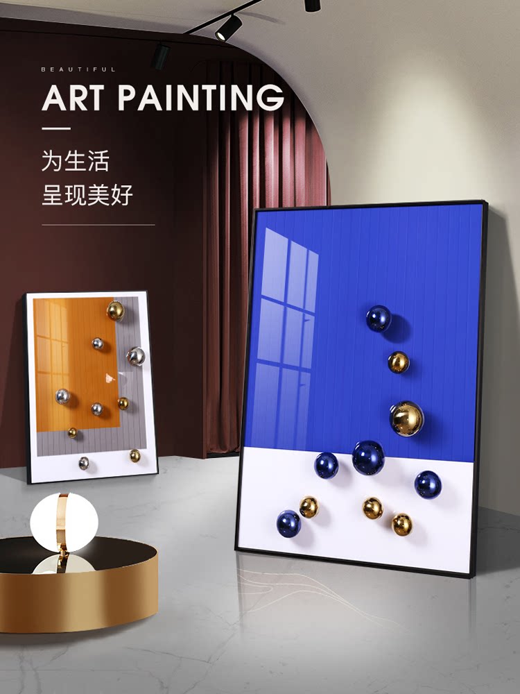 2021 new living room light luxury background wall hanging painting high-end entrance porch vertical decorative painting modern minimalist wall painting