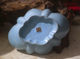 Song Dynasty Ru kiln high-foot sky blue glaze Begonia flower fruit plate bowl pen wash antique collection antique ສິນຄ້າເກົ່າແກ່ ເຄື່ອງປະດັບວັດຖຸບູຮານ