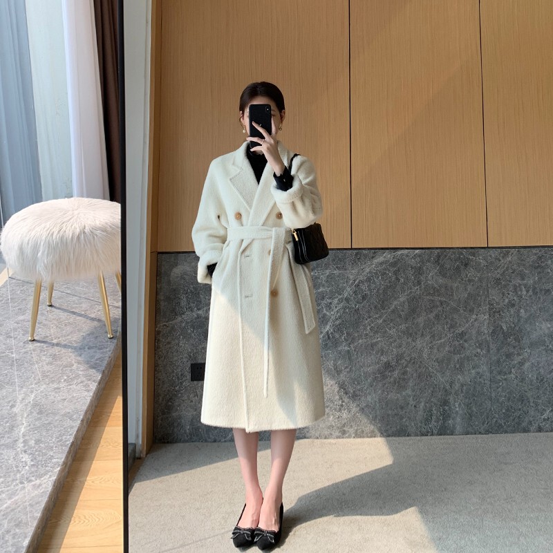 Weiyang Boutique Classic 101801_Peruvian Imported Beibesuli Alpaca Wool Coat, Mid-Length Woolen Outerwear Weiyang Boutique Classic 101801_Peruvian Imported Beibesuli Alpaca Wool Coat, Mid-Length Woolen Outerwear