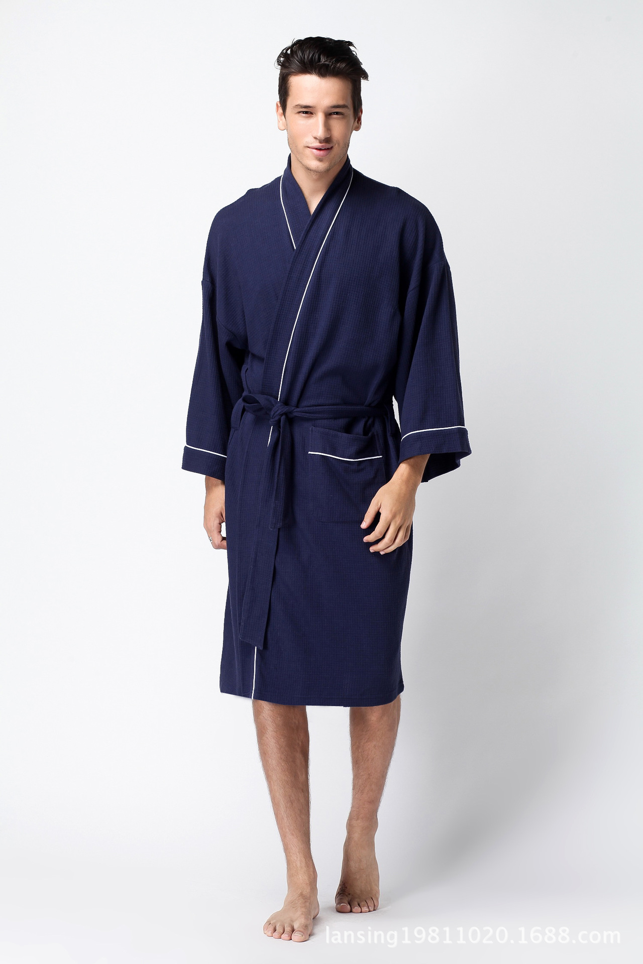 Mùa xuân và mùa thu nam nữ vài chiếc áo choàng len mềm mại yukata áo choàng mùa xuân nóng với phân XL đồ ngủ đôi