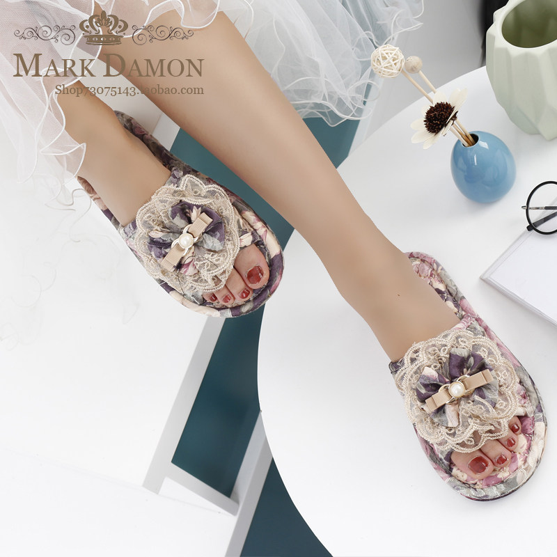Special price pure cotton fabric can be machine washed at home indoors men and women couples wooden floor soft beef tendon bottom four seasons slippers