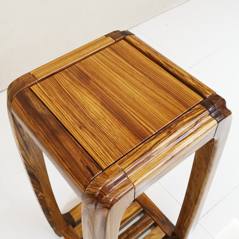 Yimu Shihan ebony wood flower stand flower table all solid wood floor flower stand modern Chinese log special offer - Taobao