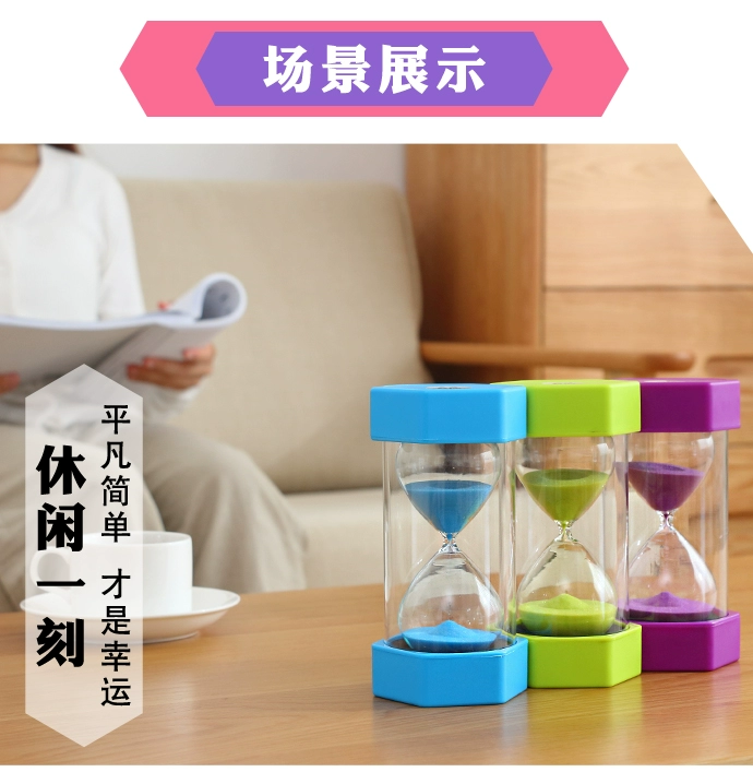 Đồng hồ bấm giờ đồng hồ cát chống rơi an toàn cho trẻ em 15/30/20/60 phút thời gian sáng tạo trang trí nhà trang trí
