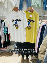 South Korea Dongdaemun Spot 2022 Spring new SSEN trendy cartoon pattern round collar T-shirt 18e