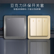 Acrylic light and luxurious inserts minimalist protective sleeves Wire Drawing Switch Patch Wall Patch Socket Trim cover Sewn Rims Free