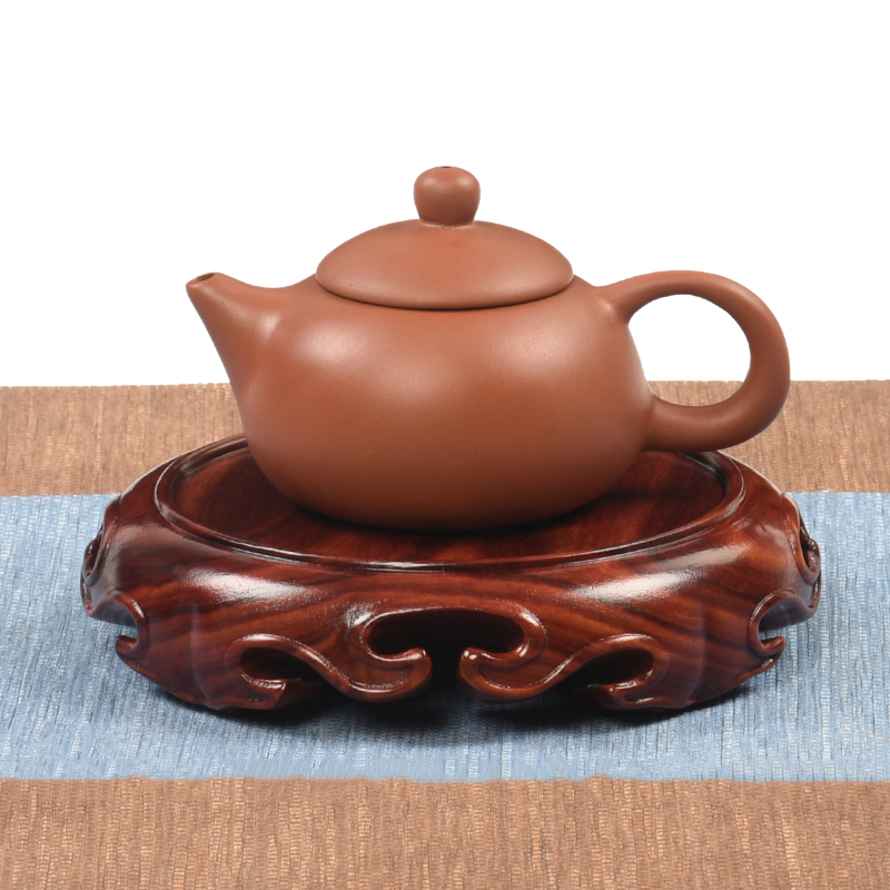 Vase base round wood ceramic teapot flower pots Buddhist statues red wood base fish tank chided stone real wood carving pendulum pieces