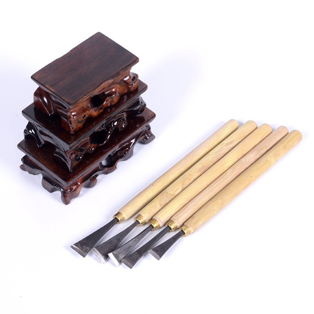 Chishi Solid Wood Base Special Dig Channel Steel Chiseling Shallow Flat Knife Professional Grade High Speed Net Fight Blastocknife Has Been Milled