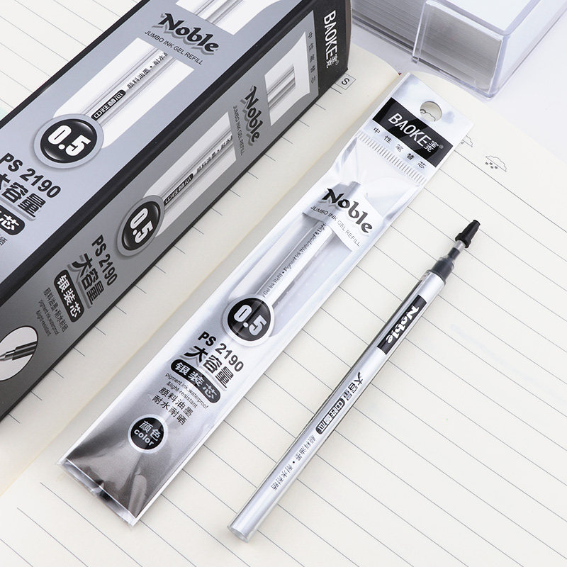 Baoke PS2190 refill large capacity neutral refill black refill 0 5mm0 7mm1 0 signature pen refill