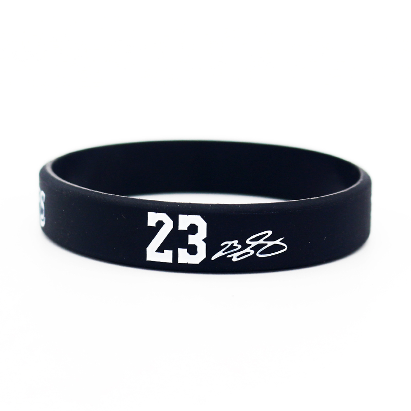 Lakers LeBron James Sports Silicone Vòng đeo tay phát sáng Vòng đeo tay có thể điều chỉnh Vòng đeo tay ren với người hâm mộ - Vòng đeo tay Clasp vòng đá