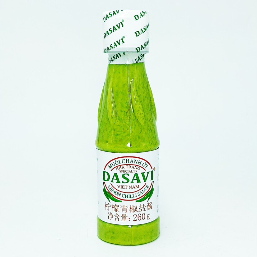 Vietnamese Flavour DASAVI Lemon Taste Green Chili Sauce 260 gr Green Lachine Seasoned Sauce Fragrant Crisp snack