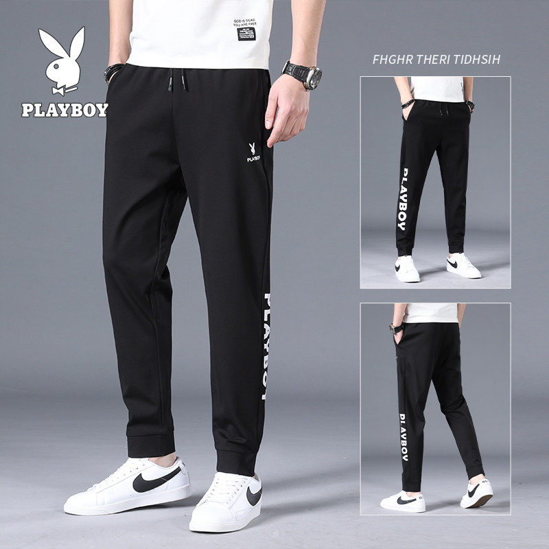 Flowers Playboy Sports pants Men's elastic loose bunches Pants Spring New Display Slim Tide Card Casual Pants 90% Pants