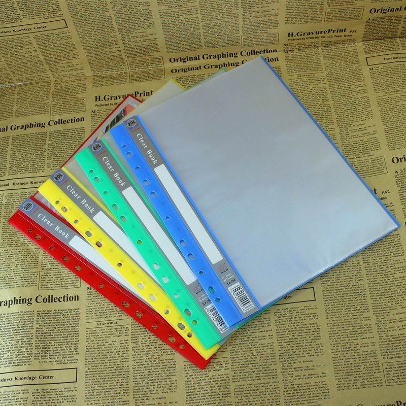 A4 folder 11 hole folder 20 page file protection set folder folder folder folder file file transparency