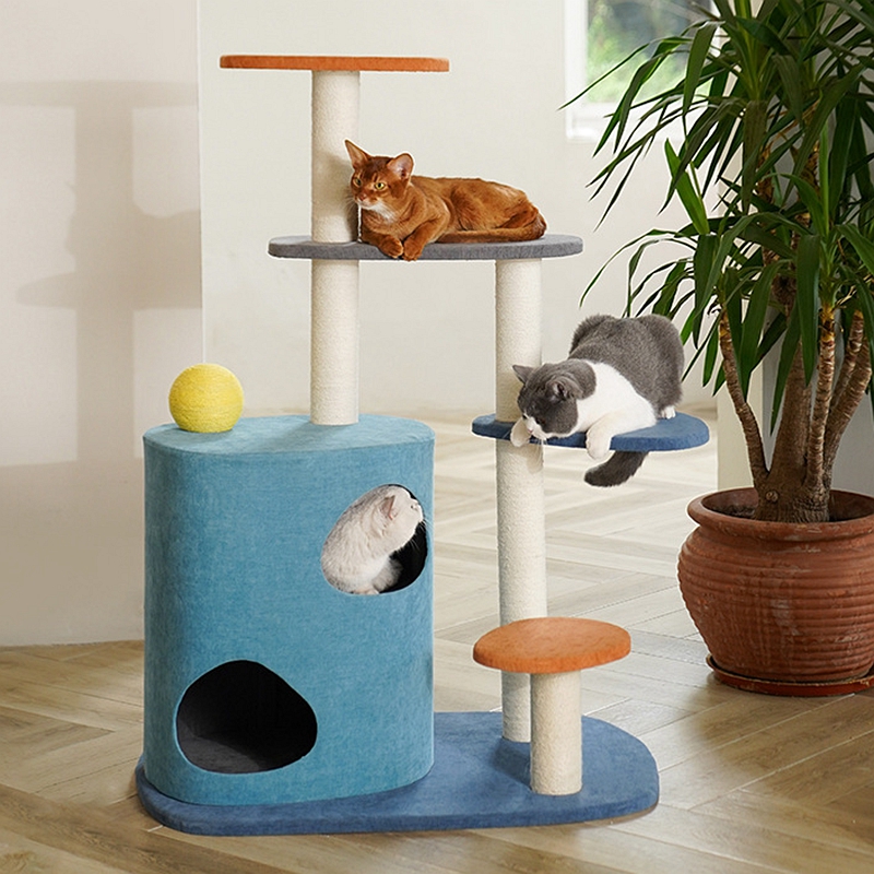 High Face Value Geometric Cat Climbing Pets Home Cat Cowl Cat Tree Integrated Cat Villa Grindle Climbing Large Cat Toy