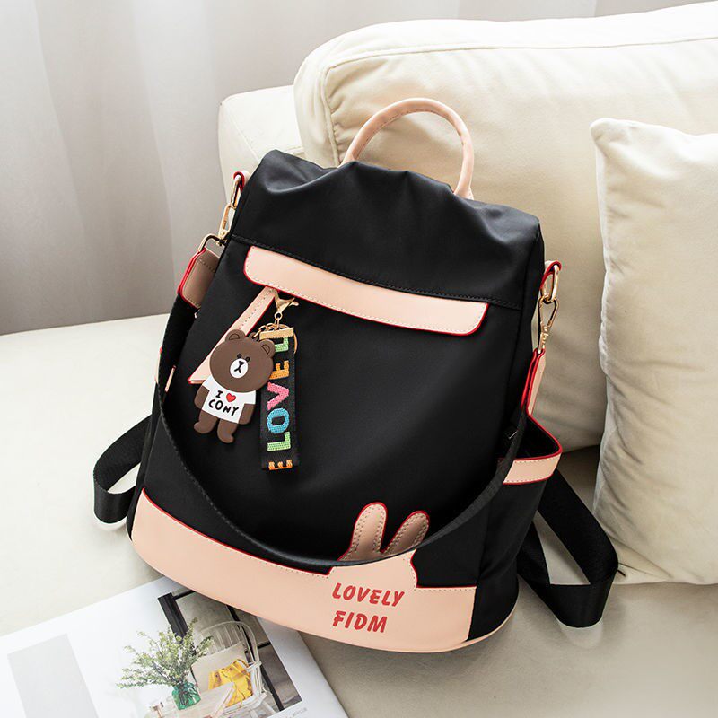 Theft-proof double shoulder bag Women 2021 new wave fashion 100 hitch oxford cloth Canvas Travel Small-to-Bag Large-Capacity Bag