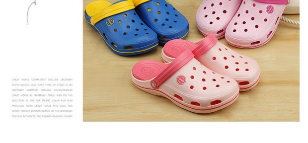 Giày lỗ vui nhộn Giày dép nữ mùa hè Đôi giày đi biển Baotou chim yến dép dày đáy dép không trơn và dép y tá - Dép dép cao su non