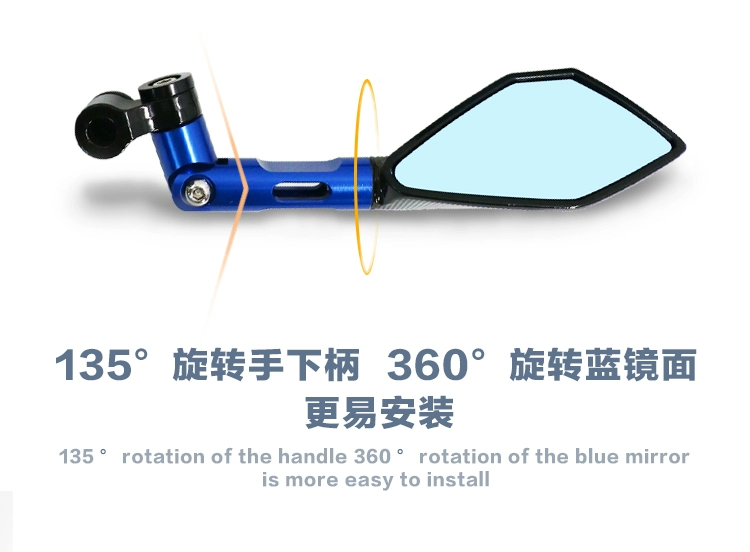 Gương xe máy điện chính hãng sửa đổi gương chiếu hậu CNC chính hãng Yamaha xe thể thao Gương nhôm hợp kim ngược gương