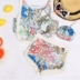 Baibao sợi chia áo tắm ngực nhỏ tập bụng giảm béo boxer chia ba mảnh phụ nữ tắm nước nóng mùa xuân - Bộ đồ bơi hai mảnh áo tắm 2 mảnh Bộ đồ bơi hai mảnh