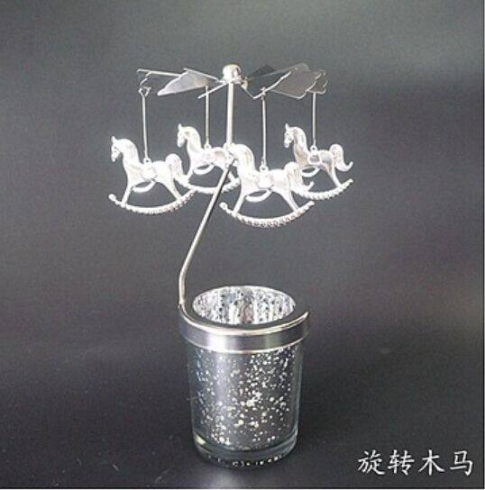 Rotating Candleholder Girl Hearts Dreamy Scented Candle Eurostyle Romantic Candlelight Dinner Decorative Pendulum with a horse light Christmas-Taobao