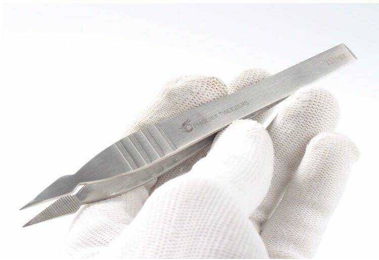 Special Triangle Head Precision Plus Hard Stainless Steel Toothed Tweezer Phoenix Brand TSH-SA