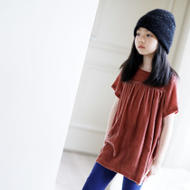 (Persimmon) spot French medium long doll velvet skirt ~ Insect Sound home