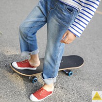 (Spot) Excellent wearing aerobic non-binding parent-child wide-legged jeans