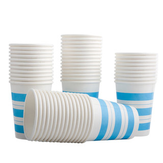 Deli 9560 disposable economical paper cups 50 pieces thickened home office water cup business cup 250ml