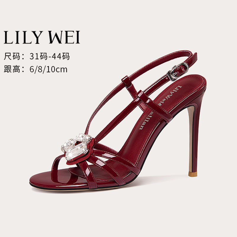 Lily Wei【Shiqi】Sexy Open-Toe Sandals for Women 2026 New Style Outerwear Elegant High-Heeled Shoes with Stiletto Heels Lily Wei【Shiqi】Sexy Open-Toe Sandals for Women 2026 New Style Outerwear Elegant High-Heeled Shoes with Stiletto Heels