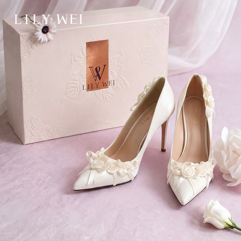 Lily Wei【Flower Breeze Comes】French-Style High Heels That Are Comfortable, Autumn Style Single Shoes, Wedding Shoes, Stunning Women's Shoes, Gift Lily Wei【Flower Breeze Comes】French-Style High Heels That Are Comfortable, Autumn Style Single Shoes, Wedding Shoes, Stunning Women's Shoes, Gift